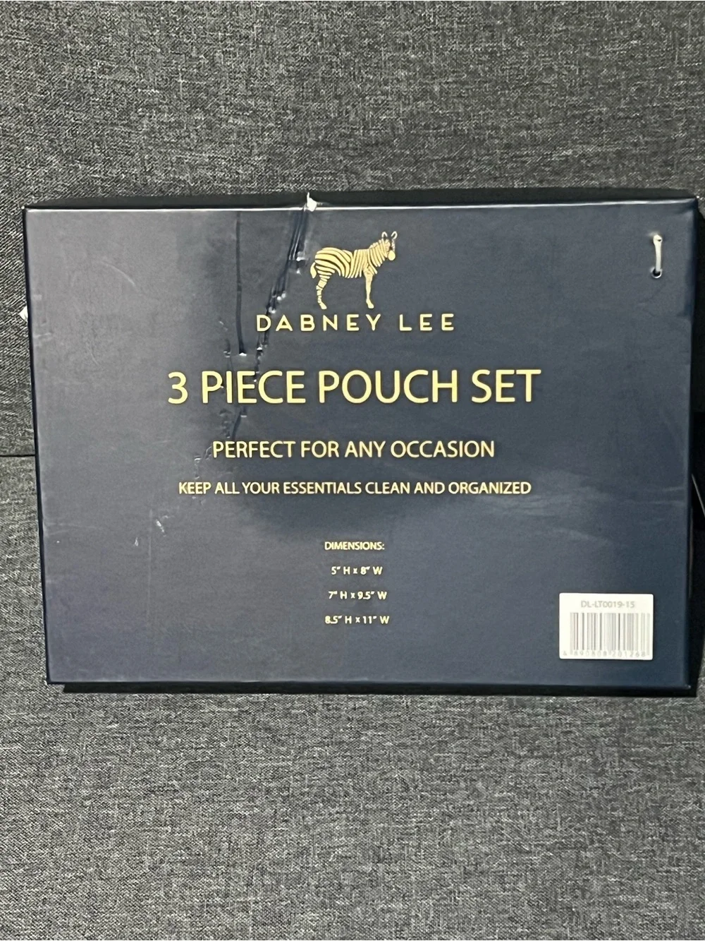 Dabney Lee Teal & Gold Zip Pouch Gift Set